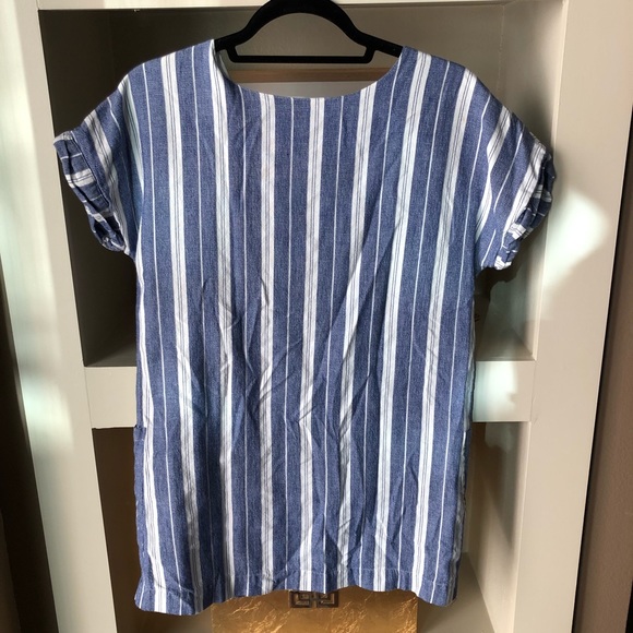 Tularosa Warren Tunic Dress in Indigo Stripe - Picture 5 of 5